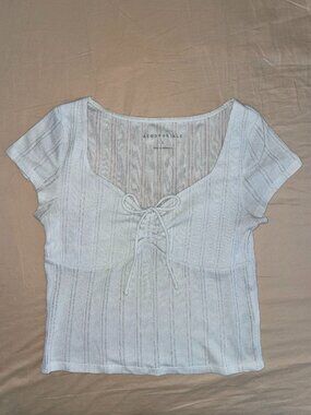 Aeropostale Cinched Scoop-Neck Tee
